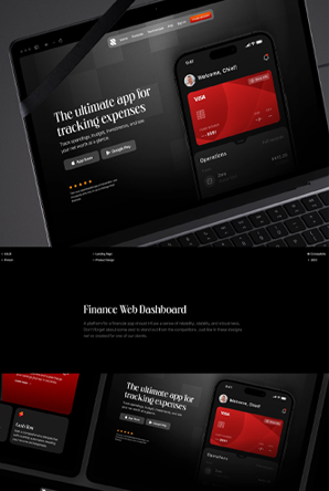 Financial web dashboard UI design showing structured data visualization and clean analytical interface